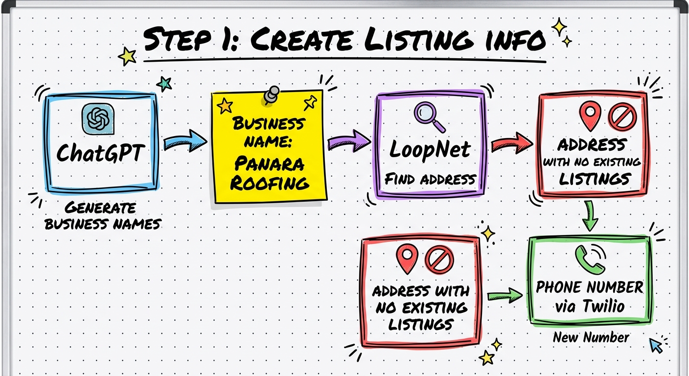 Step 1 — Create Listing Info